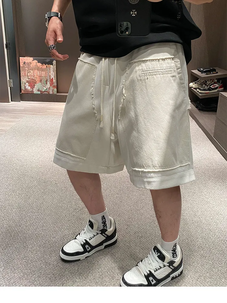 

Summer 2026 Trendy Relaxed Fit American Style Men's Short Pants Cotton Casual Weathered Design Versatile Comfortable Shorts
