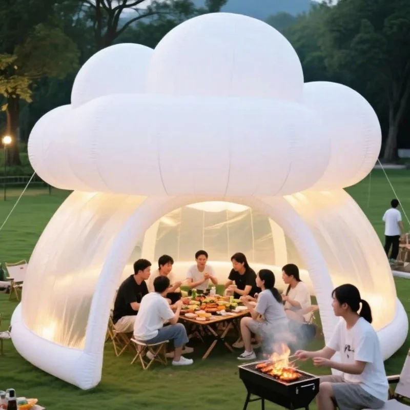 

Hot Sale Outdoor Cloud Inflatable House Tent Inflatable Dome Tent Model Decoration