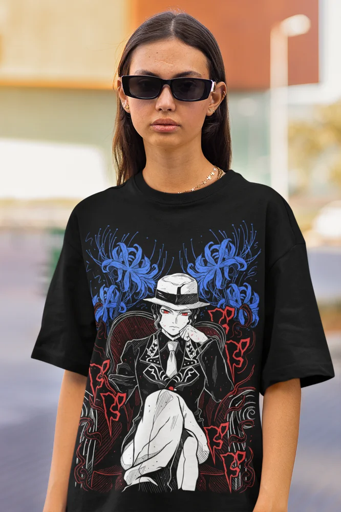 Camiseta Unisex de Muzan Demon Slayer, No Yaiba Kimetsu, Anime, Manga, todas las tallas