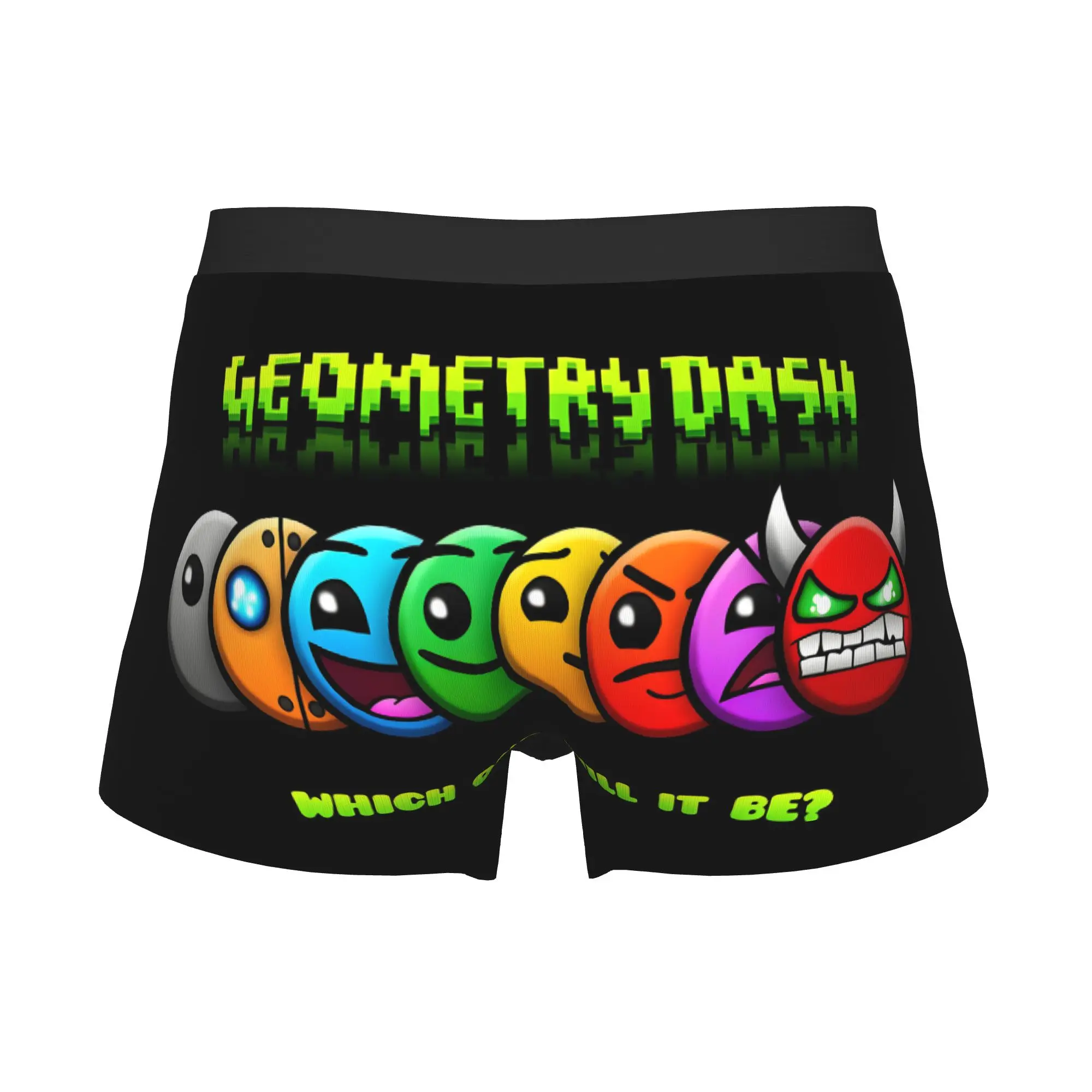 Demon Faces Game  Boxers Shorts Men's Geometry Dash  Briefs Underwear Novelty Underpants