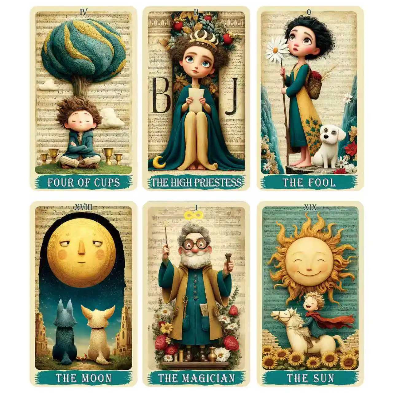 The Spirit of Melody 78-Card Tarot Deck | Includes a Guide, Perfect for Beginners | For Intuitive Readings and Self-Reflection