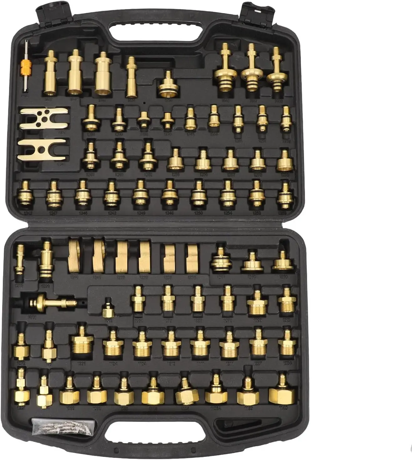 

77 шт. автомобильный комплект для проверки утечки переменного тока, латунные инструменты для обнаружения для ремонта автомобильного кондиционера