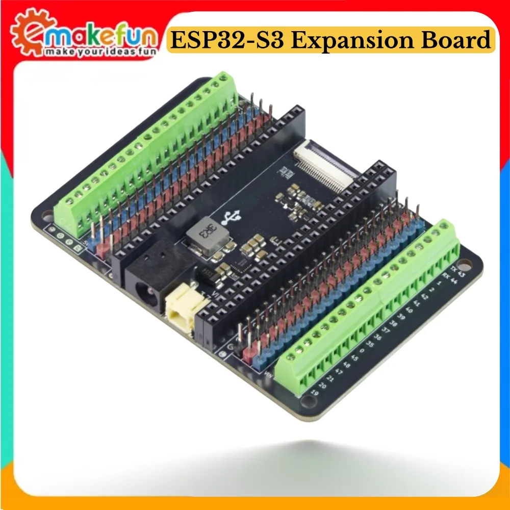 ESP32-S3 Expansion Board Designed for ESP32-S3-DevKit Wide Input 3.7~12V 3A Output Onboard Camera Driver Circuit Dual‑Width