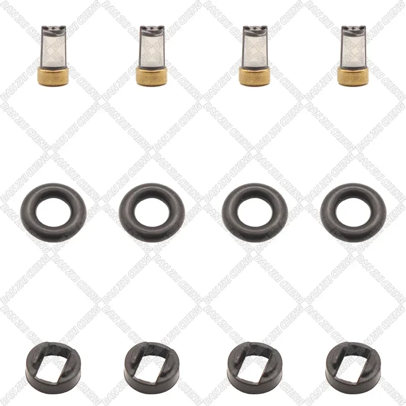 

4 SET For 07-10 Toyota Sienna Avalon Camry 842-12322 23250-31050 Fuel Injector Service Repair Kit Filters Orings Seals Grommets