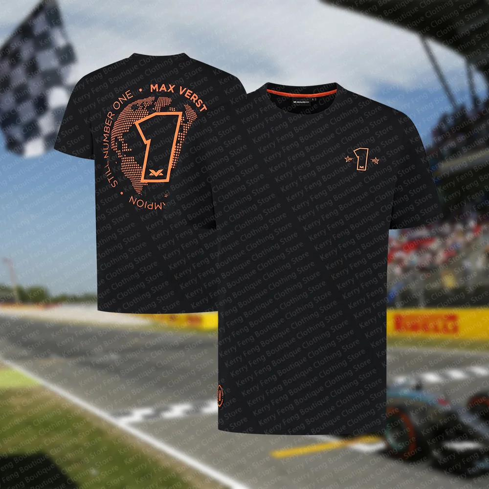 Latest F1 Champion Commemorative Edition Racing Men\'s T-shirt for Daily Summer Fashion, Breathable, Sweating, Comfortable Racing