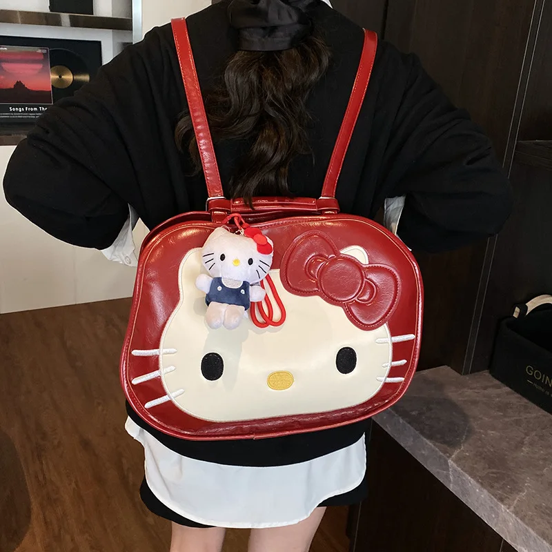 2026 New Kawaii Hello Kitty Sanrio Japanese Backpack Portable Cartoon Commuter Makeup Storage Bag Couple Gift
