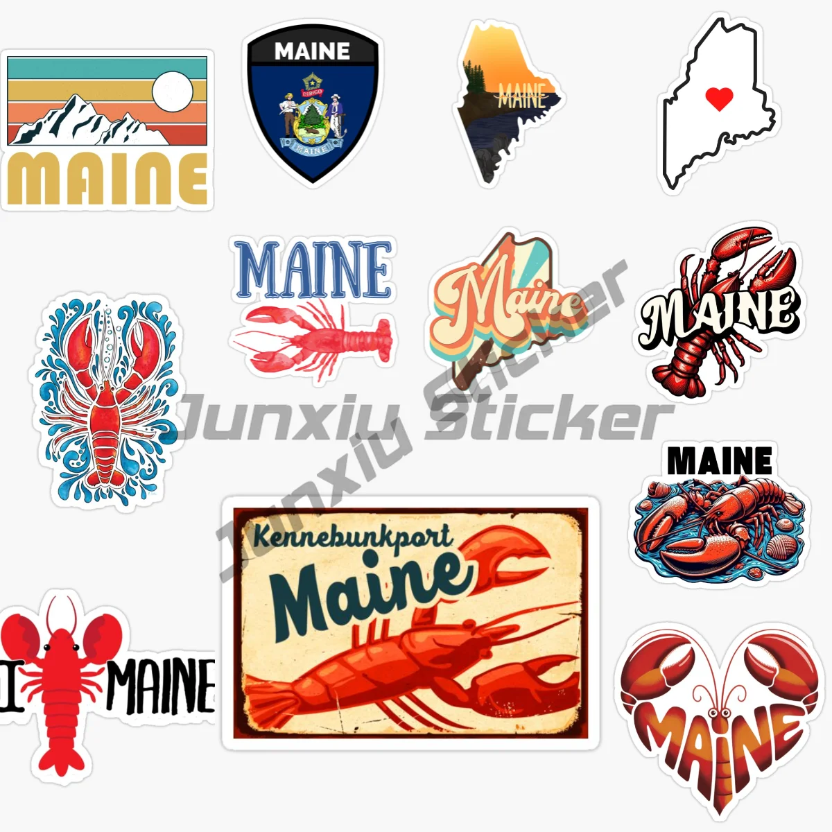 Maine Northeastern United States Atlantic Coast State Lobster Tourist Landscape Vinyl Car Sticker Decoration Accessories Decal