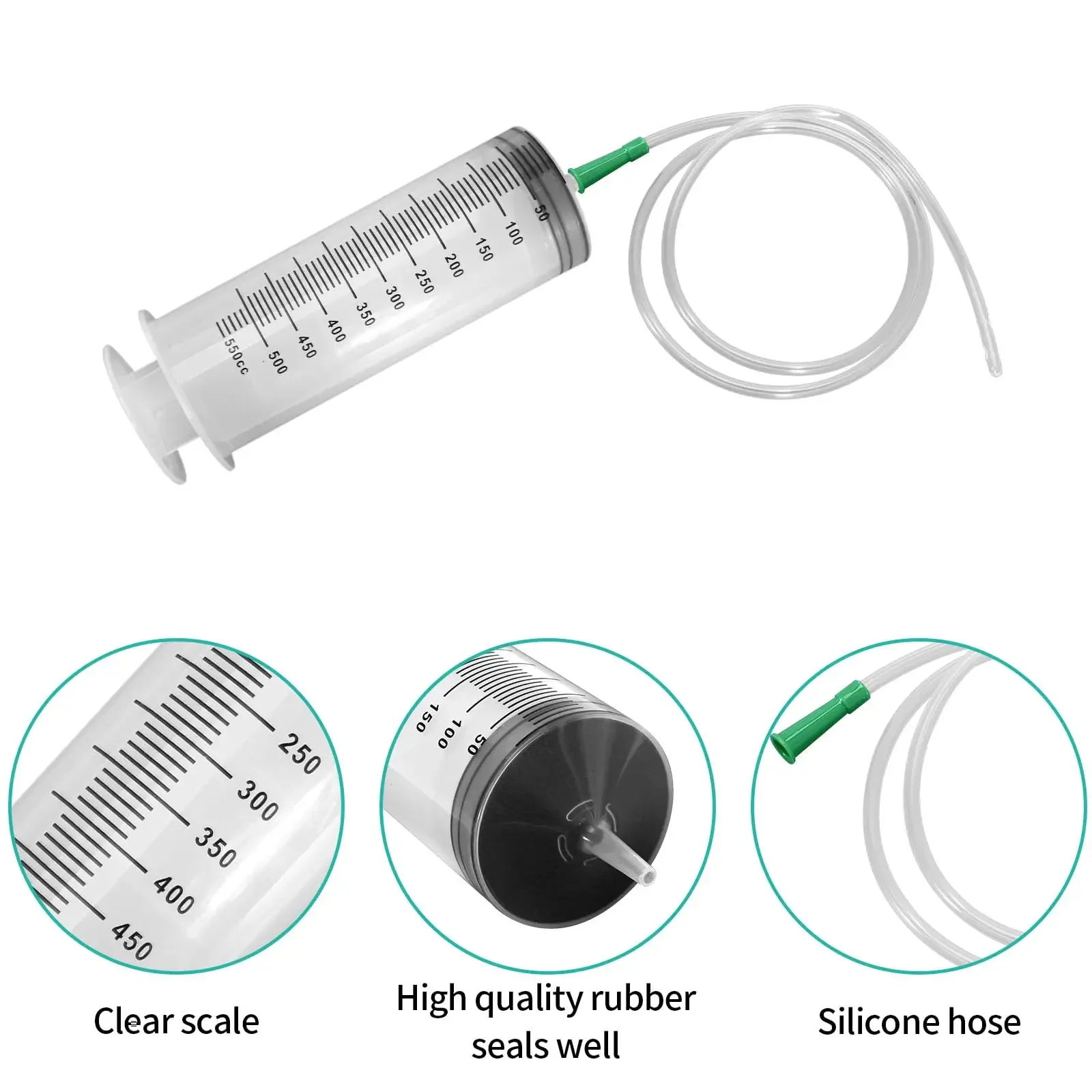 

Пластиковый шприц, игла для наполнения чернил, дозатор клея, 60–500 мл, шприцевой насос большой емкости со шлангом 1 м для стирки и накачки