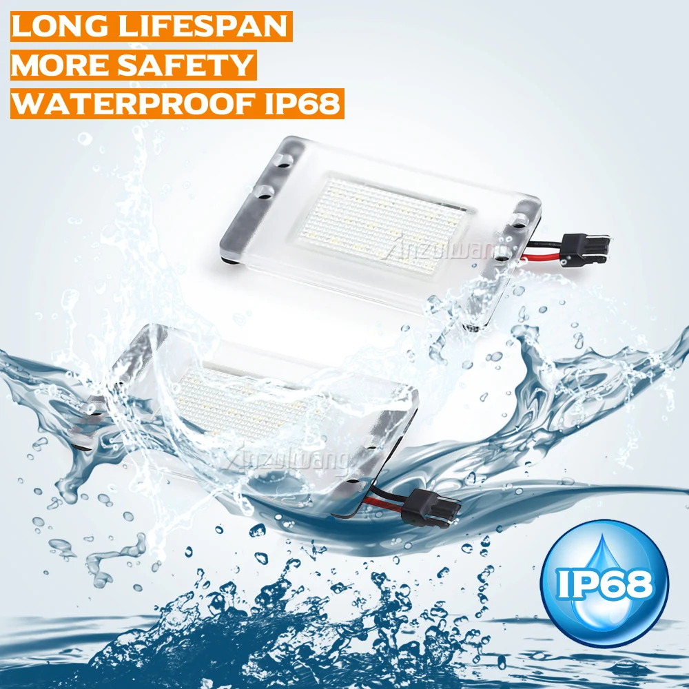 

For Volvo V70 XC 1997 1998 1999 2000 12V LED Number Plate Lamp White License Plate Light Assembly OEM#:9187329;121097