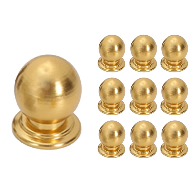 Круглые шариковые ручки для шкафа, 10 шт., ручки для шкафа в ванной комнате, ручки для комода, Современная фурнитура для шкафа, для кухни, золото