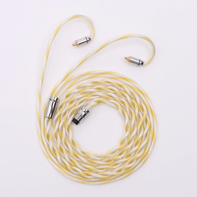 XINHS 6N Single Crystal Copper Coaxial Noise Reduction Modular Headphone Cable 2PIN MMCX Suitable for Stellaris Quartet MK4