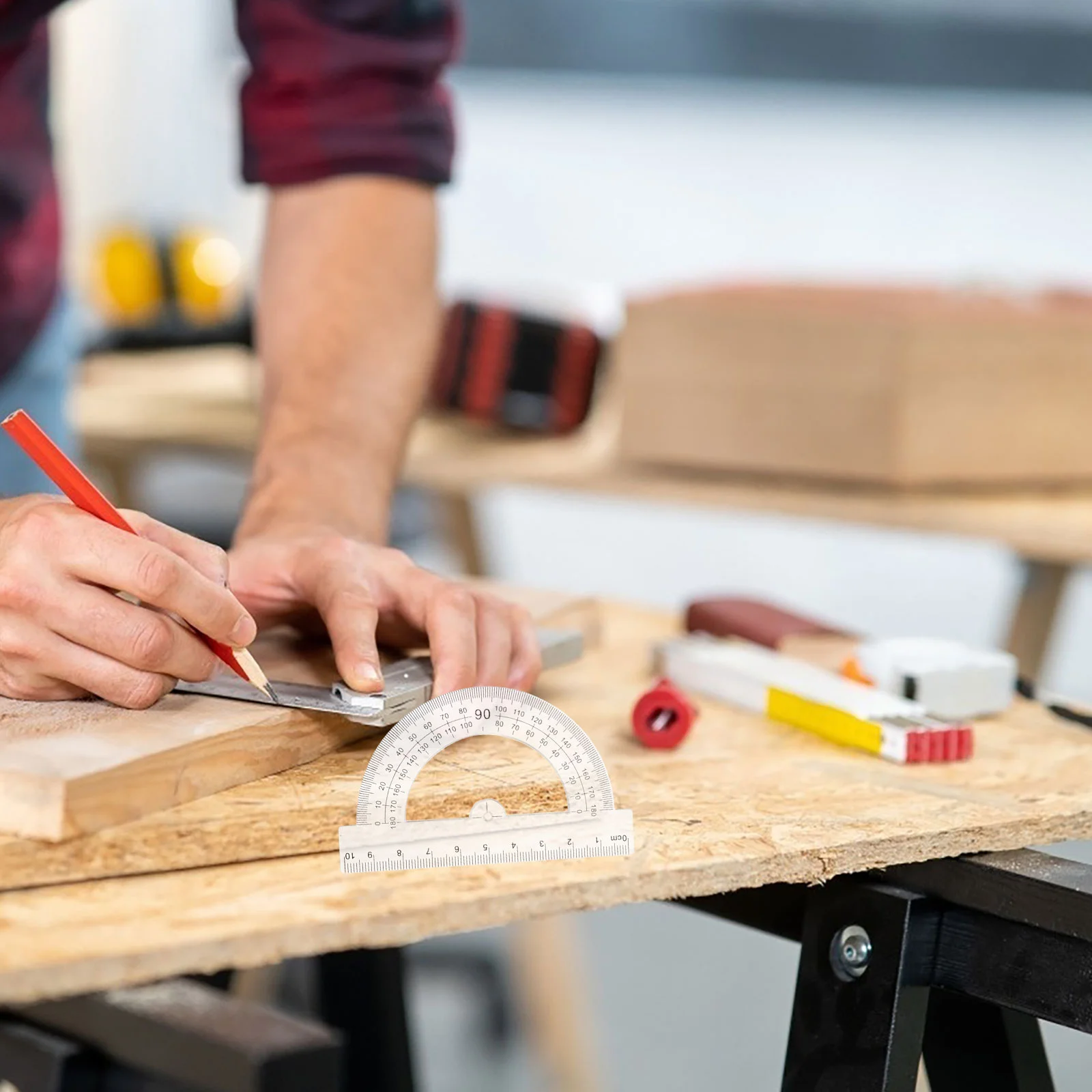 2 Sets Four Piece Suit Drawing Tool Geometry Student Office Triangle Ruler Measuring