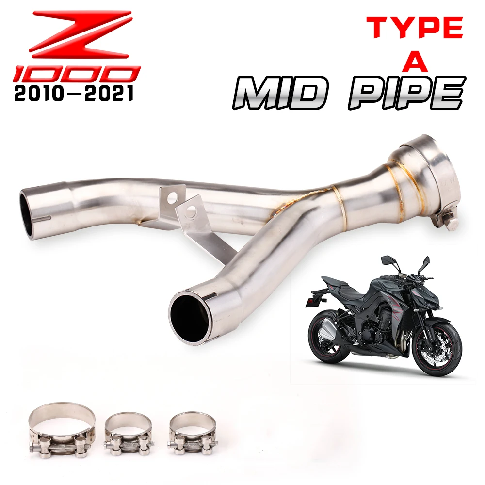 

Motorcycle Exhaust Escape Link Pipe Connect Slip On Muffler For Kawasaki Z1000 Z1000SX Ninja 1000 2010 - 2021