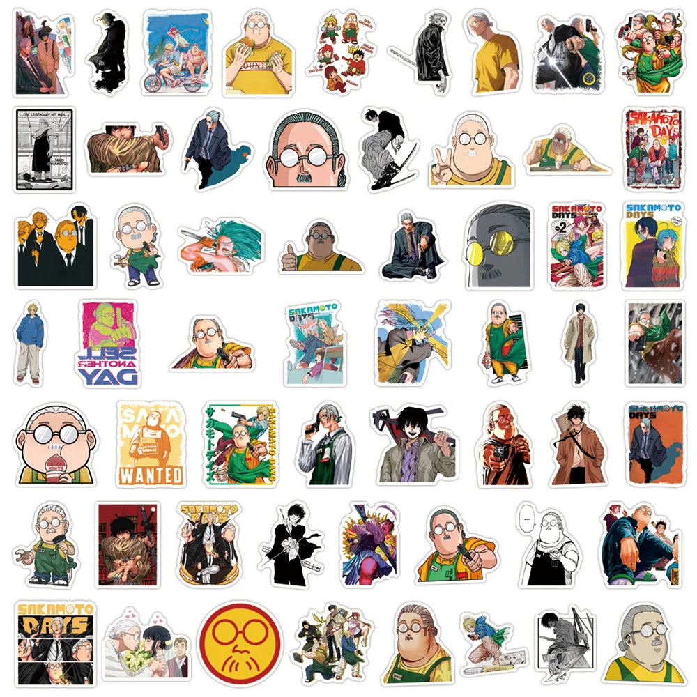 10/30/50/100pcs Anime Sakamoto Days Stickers Taro Sakamoto Shin Asakura Decals Laptop Phone Luggage Car Kids Toys Sticker Gift