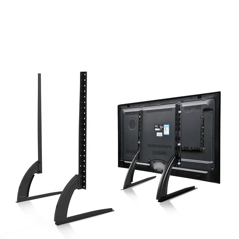 Universal Table Top TV Stand Base TV Legs with Height Adjustment Fits Most 32-75 Inch LCD LED Flat Screen TVs