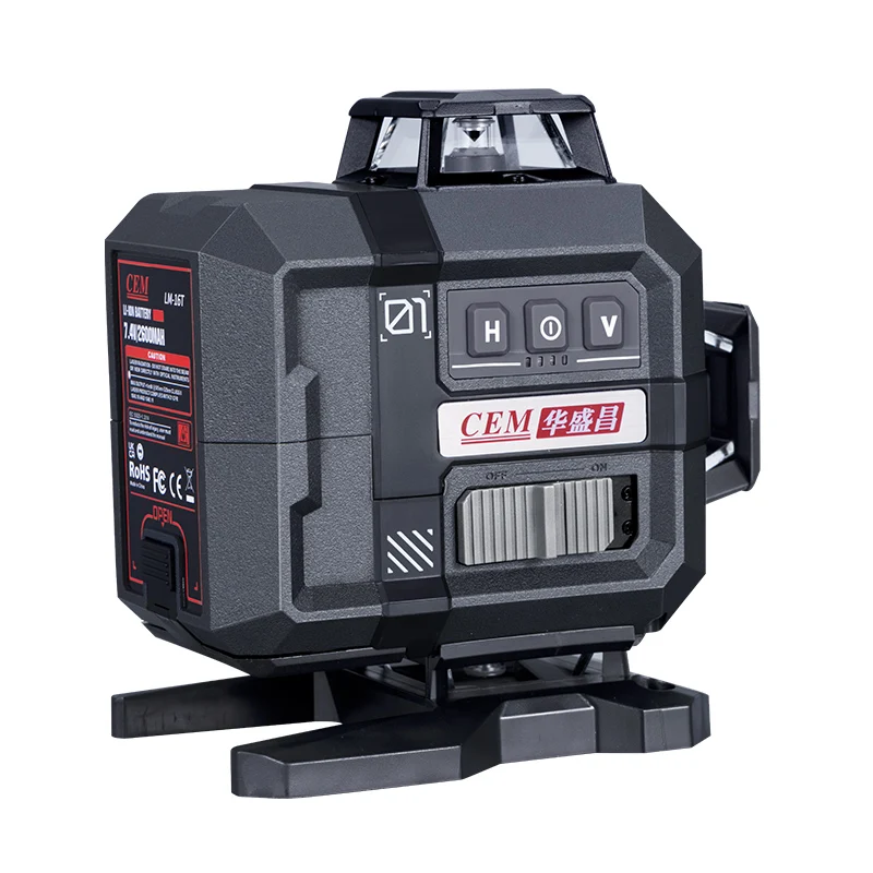 CEM 4D 16 خط ليزر لاسلكي أخضر 360 درجة قياس متقاطع للتسوية الذاتية التلقائية للبناء المستوى الدوار LM-16T #4