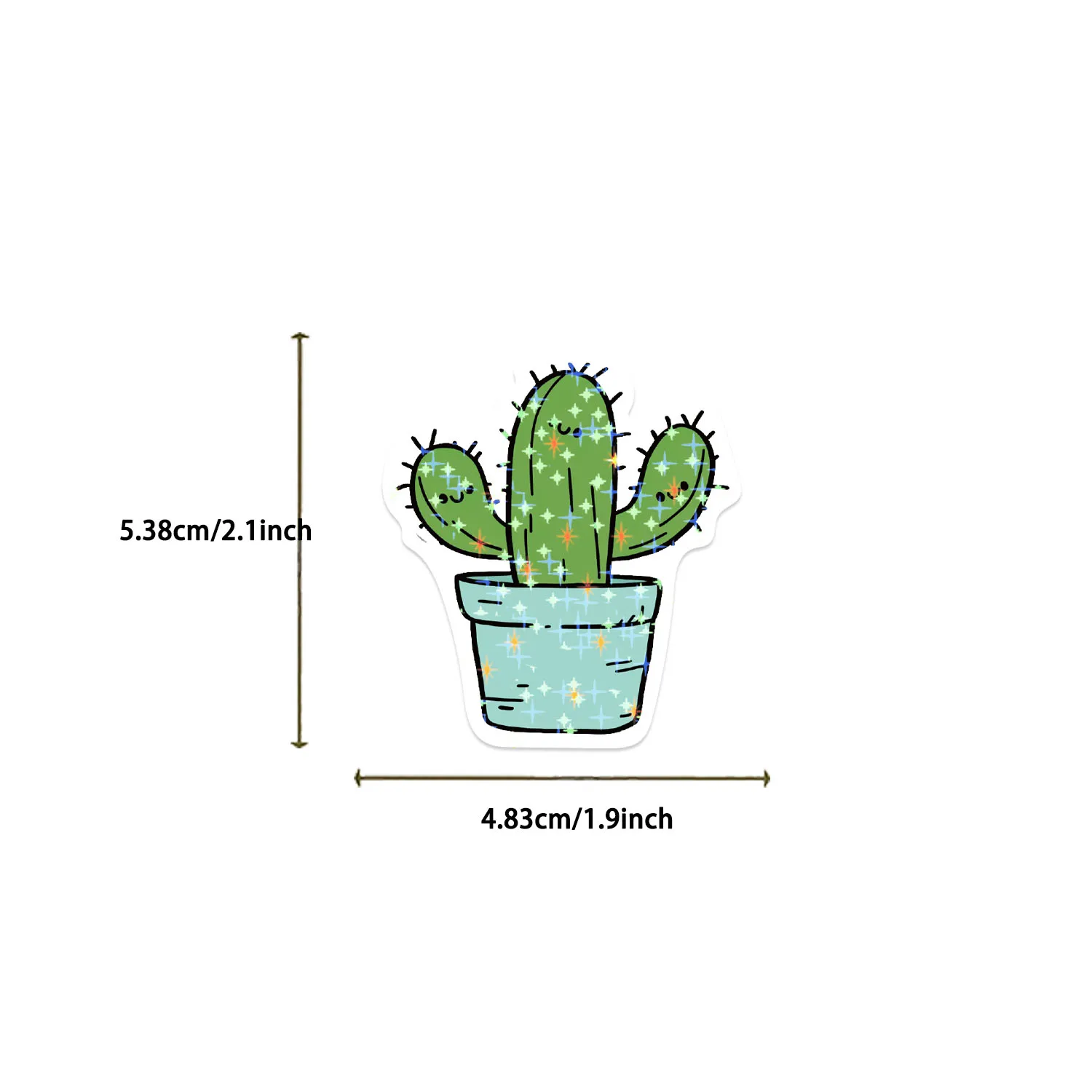 50 قطعة من ملصقات الصبار الكرتونية، ملصقات جرافيتي رائعة ورائعة، ملصقات الكمبيوتر المحمول، ديكورات هدايا ممتعة وكلاسيكية