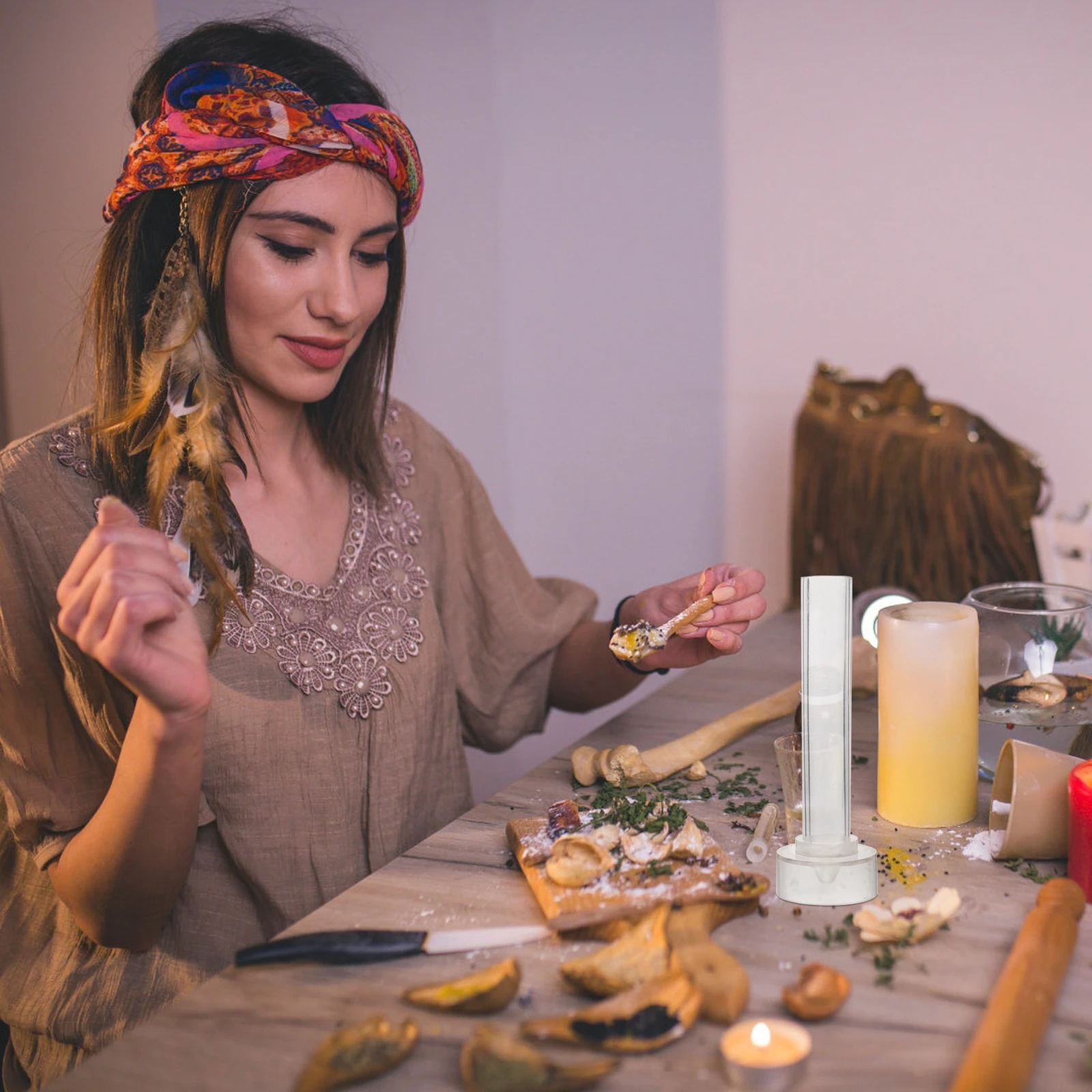 

2pcs Mold For Diy Crafts Reusable Plastic Pillar Taper Dinner Wedding Making Tool Mold Impermeable Durable