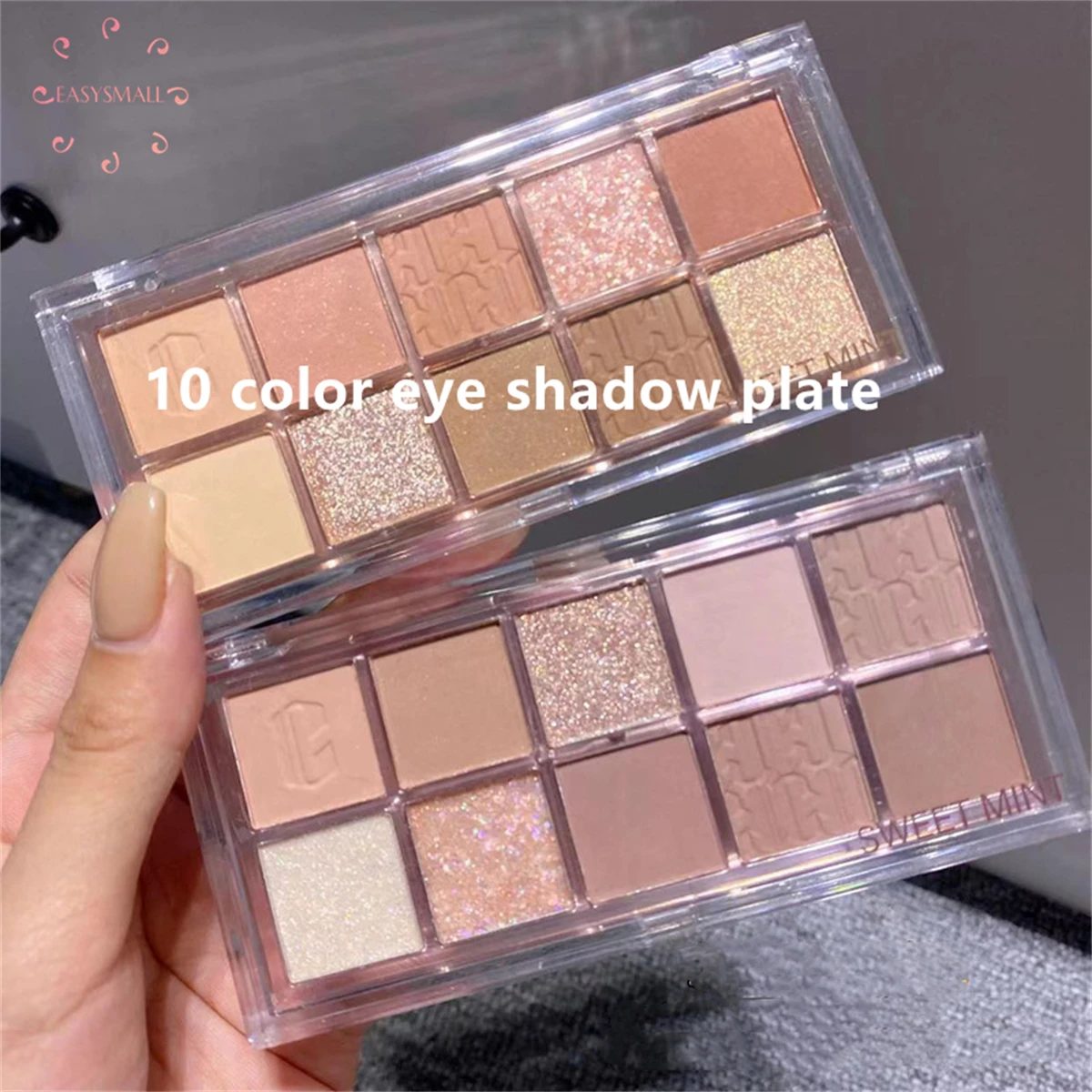 New 10 Colors Girl Eyeshadow Palette Glitter Pearlescent Matte Eyeshadow Waterproof Eye Plate Cute Makeup Female Cosmetics