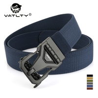 VATLTY 100cm-120cm Blue Elastic Belt for Men Top Black Metal Automatic Buckle Casual Belt Tight Nylon Stretch Waistband Man Gift