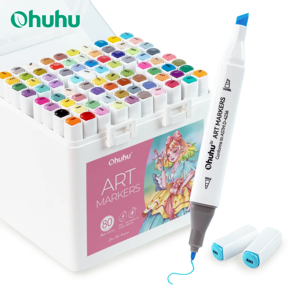 ohuhu-manoa-80-colors-marker-pen-set-alcohol-art-markers-for-starters-dual-tips-sketching-drawing-colouring-beginner-supplies