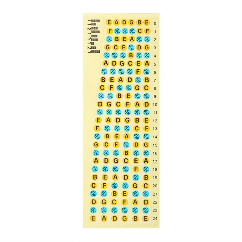 Frets Note Decal Electric Guitar Beginner Guitar Chord Stickers Guitar Scales Stickers Fretboard Sticker Guitar Note Sticker