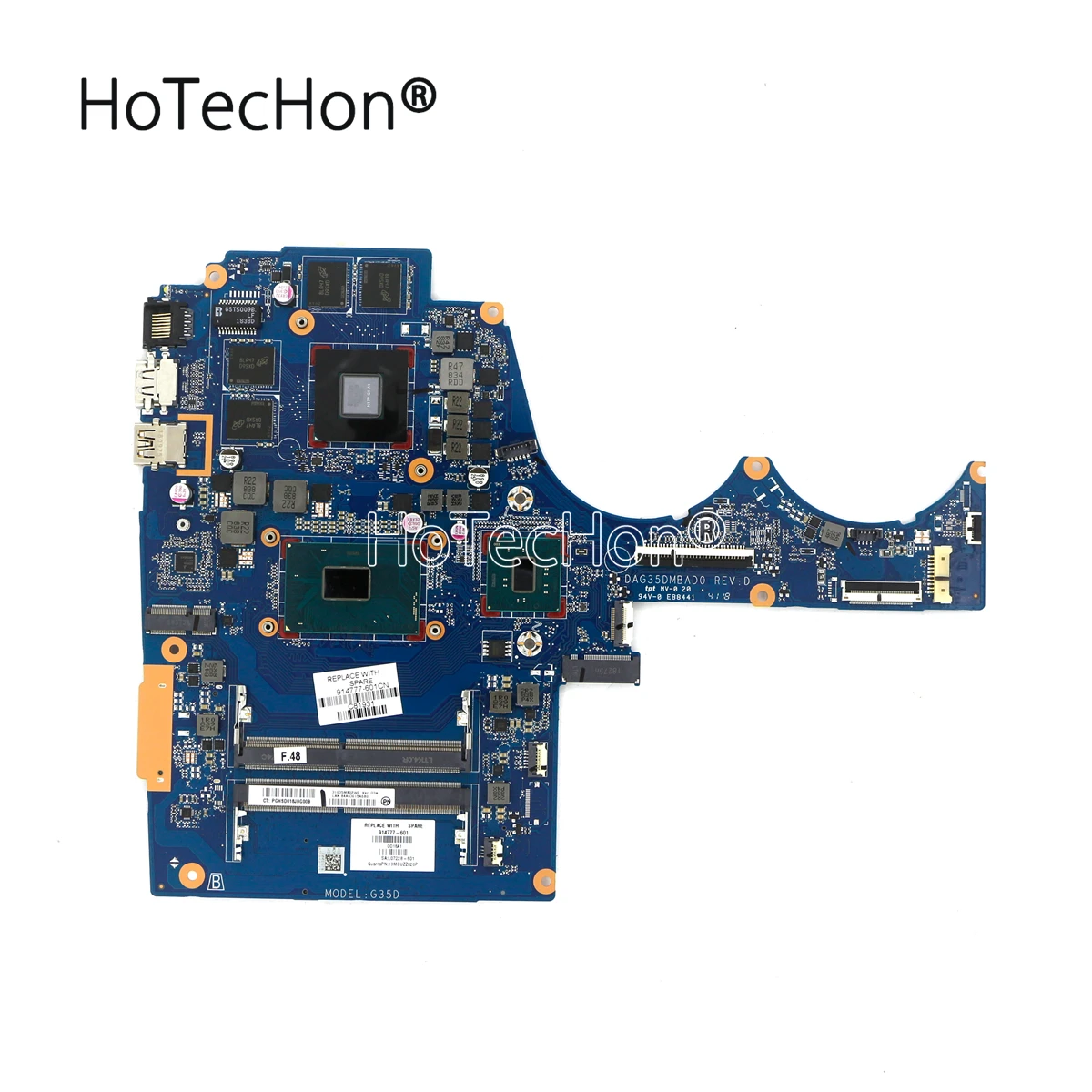 

914777-601 L07228-601 Laptop DSC Motherboard DAG35DMBAD0 w/ i5-7300HQ + GTX 1050Ti V4G for HP Omen 15-BC 15-AX TPN-Q173