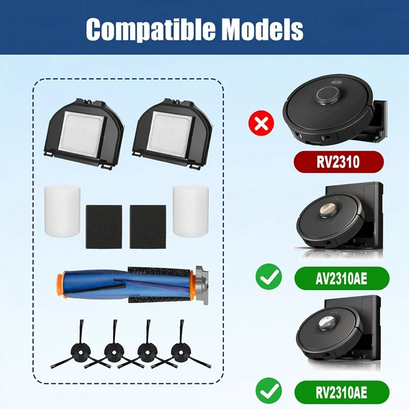 Vervangende Onderdelen Voor Haai Av2310ae/Rv2310ae Matrix Robot Stofzuiger Hoofdborstel Hepa Filters