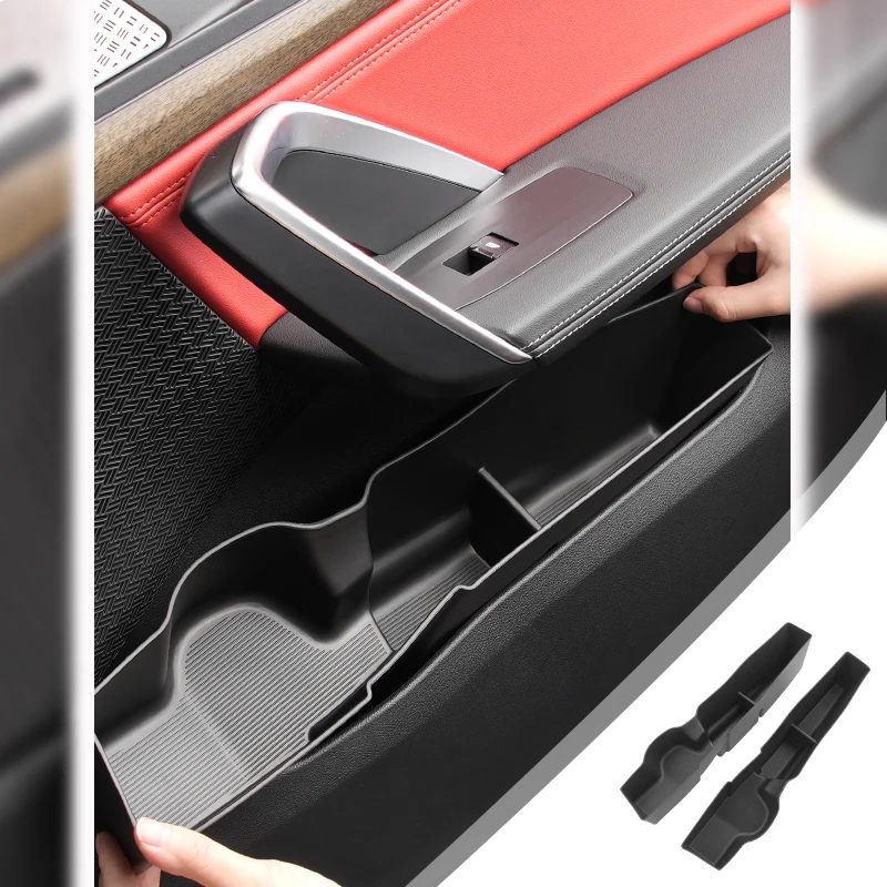 TPE Car Central Armrest Storage Box For BMW X1 U11 iX1 23-24 LHD Console Armrest Hidden Case Auto Inner Door Organizer Accessory