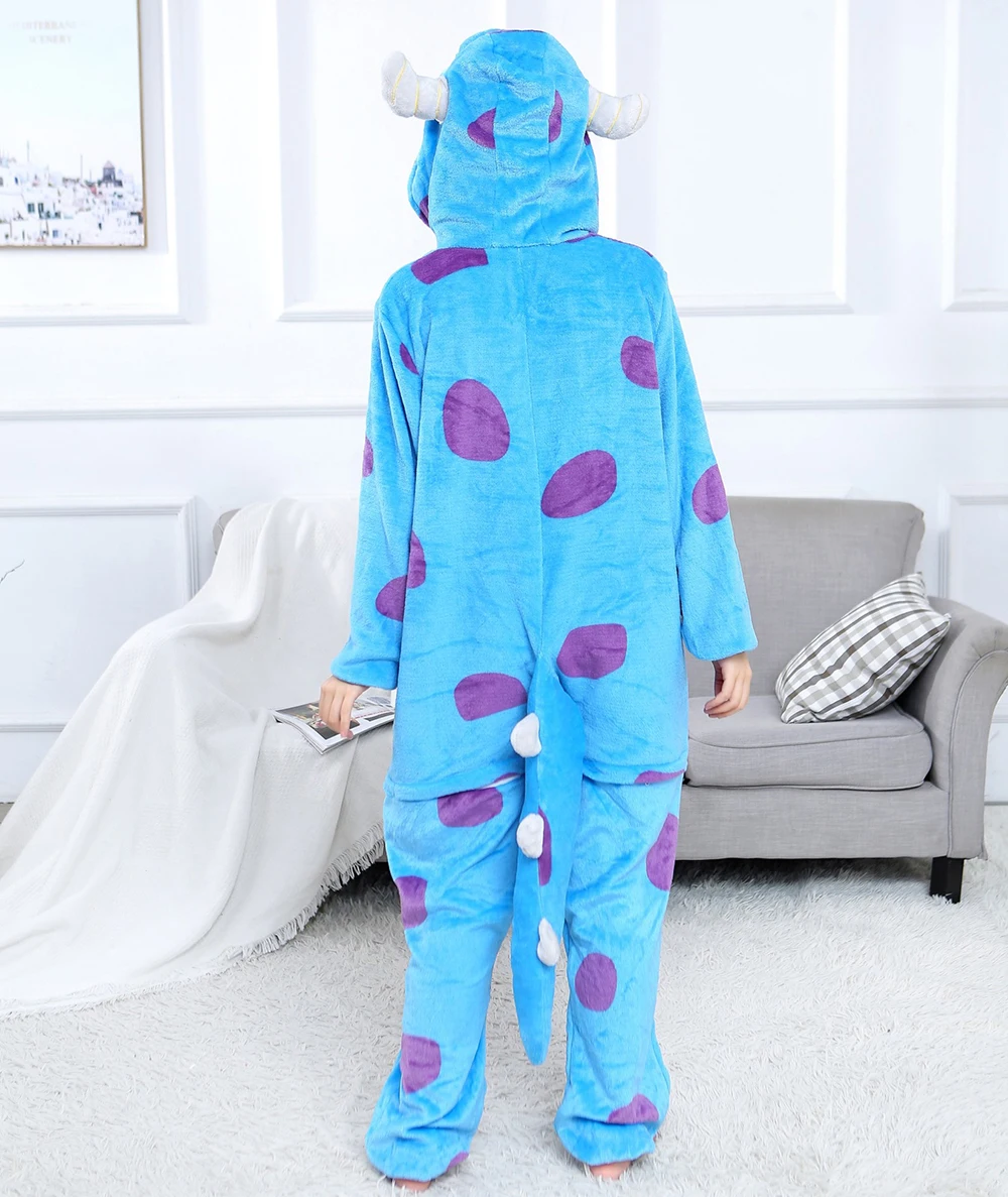 Halloween Onesie Animal Pijama Set para adultos e crianças, macacão dos desenhos animados, pijamas de lã, festa de Natal Cosplay, Kigurumi