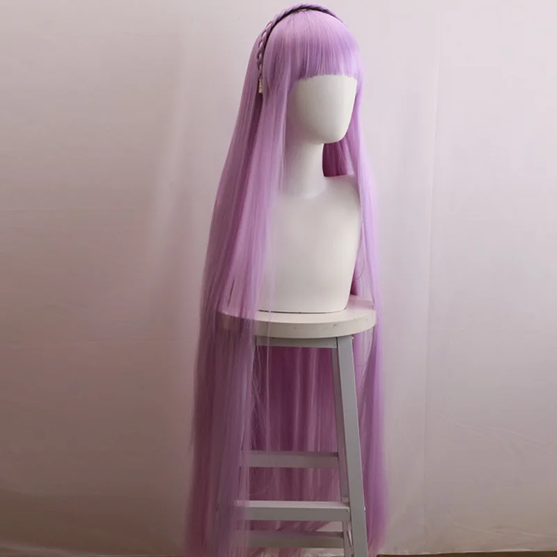 Peruka do cosplayu FGO/Fate Sakura Tohsaka w kolorze jasnoniebieskim i fioletowym z prostymi włosami