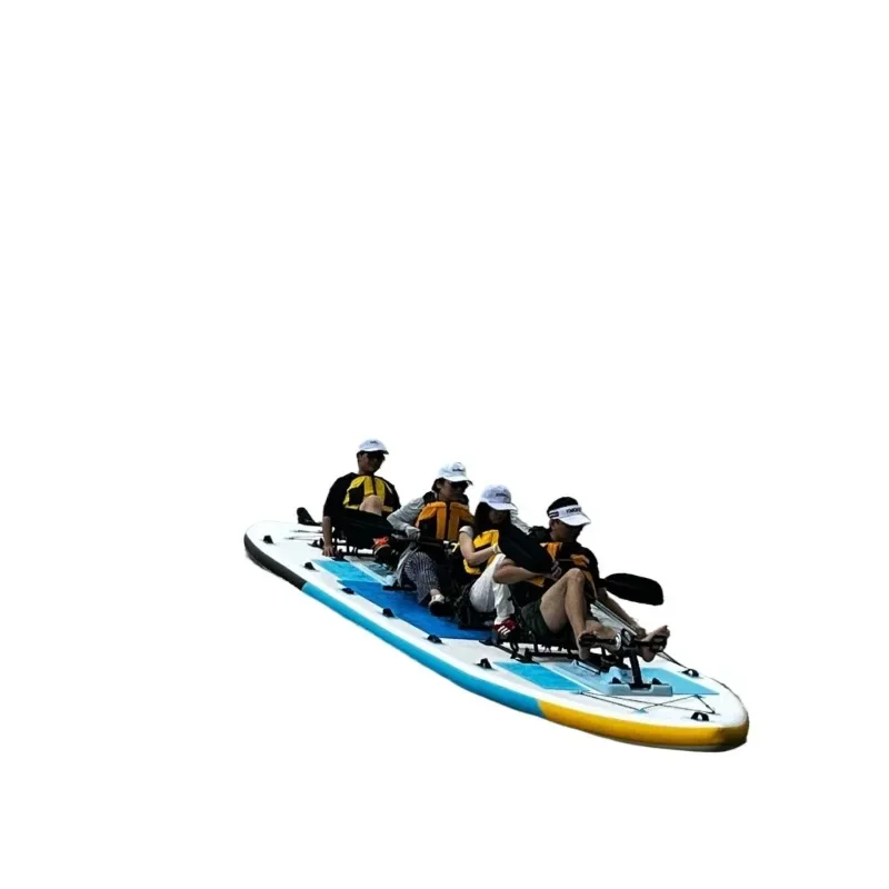 Multi-person inflatable boat with pedals, environmentally friendly PVC