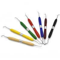 Instrumento restaurador relleno de resina Dental, cuchillo de restauración estética, mango de silicona, herramientas de odontología, productos bucales, 1 Juego