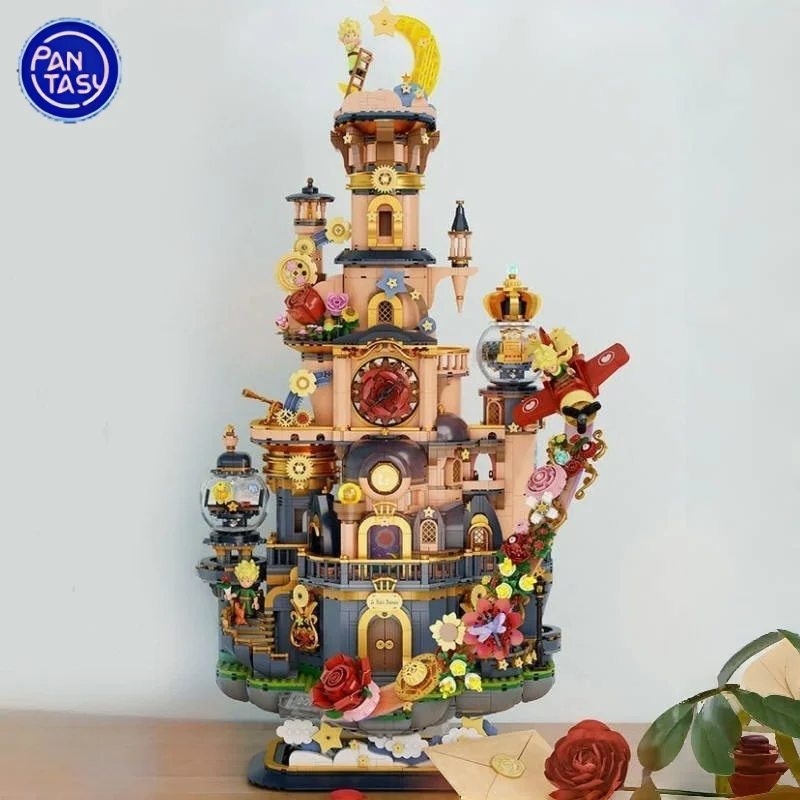 Blocs de construction du château étoile du petit Prince, Architecture de vue sur la rue, assemblage pour enfants, modèles de jouets, décoration, cadeaux de Festival