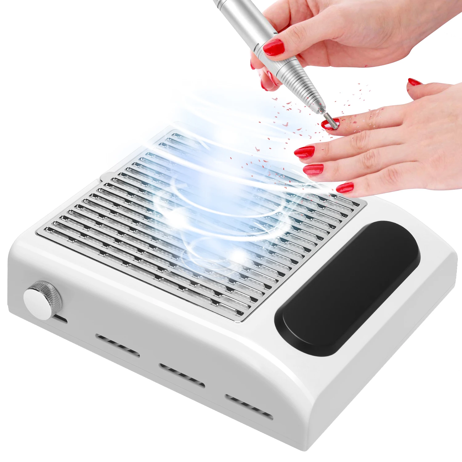 Powerful Nail Dust Collector For Manicure Nail Vacuum Cleaner With Fitter Nail Dust Fan Manicure Salon Equipment