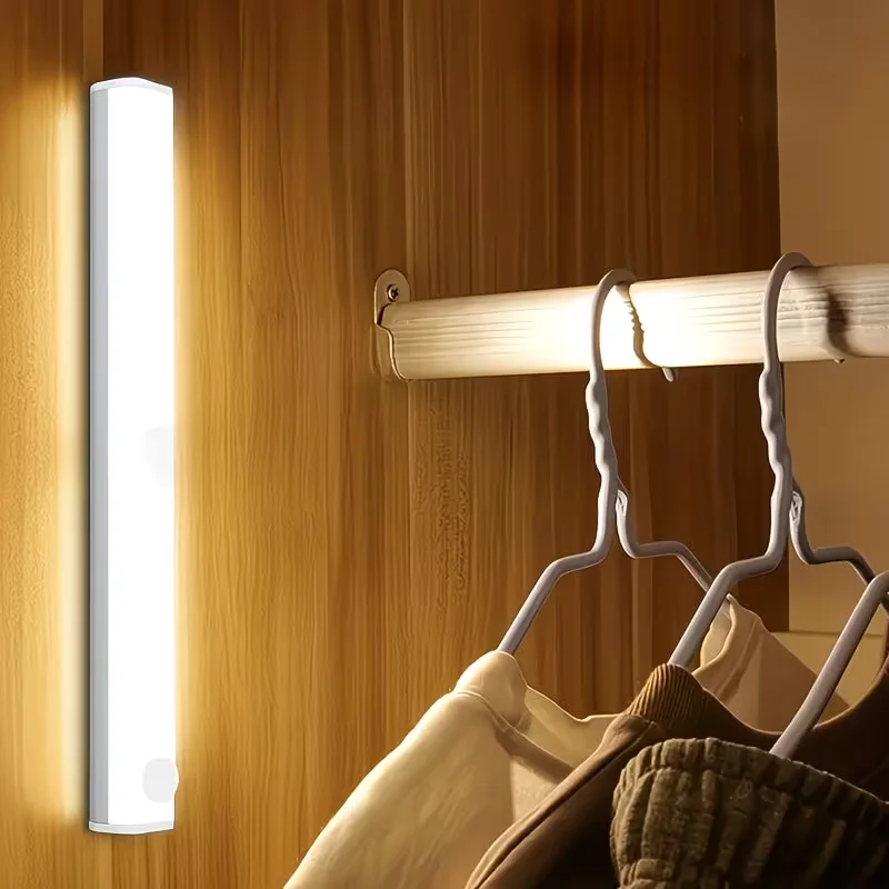 Cabinet Lamp Motion Sensor LED Bar Light Induction Night Light Rechargeable 5V Portable Cordless Magnetic for Kitchen Bedside
