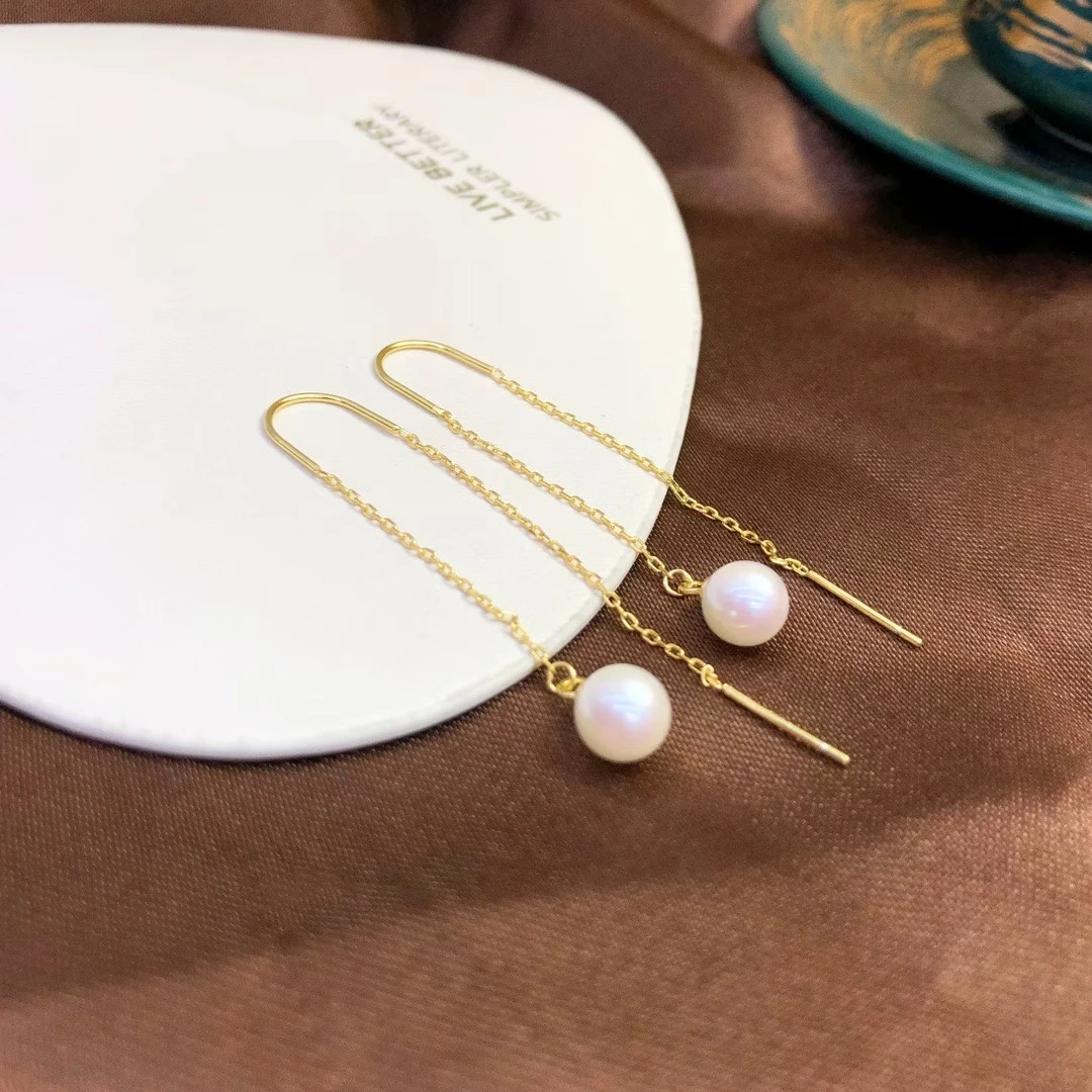 

Оптовая продажа, серьги из стерлингового серебра S925, фурнитура для крепления, базовые монтажные детали, аксессуар для жемчуга 5-10 мм, 10 пар/лот