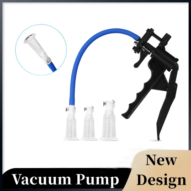 Manual Pussy Vacuum Pump Sucking Set Acrylic Cylinders Nipple Vagina Sucker Clitoris Pumps Stiumulator Adult Sex Toys For Woman