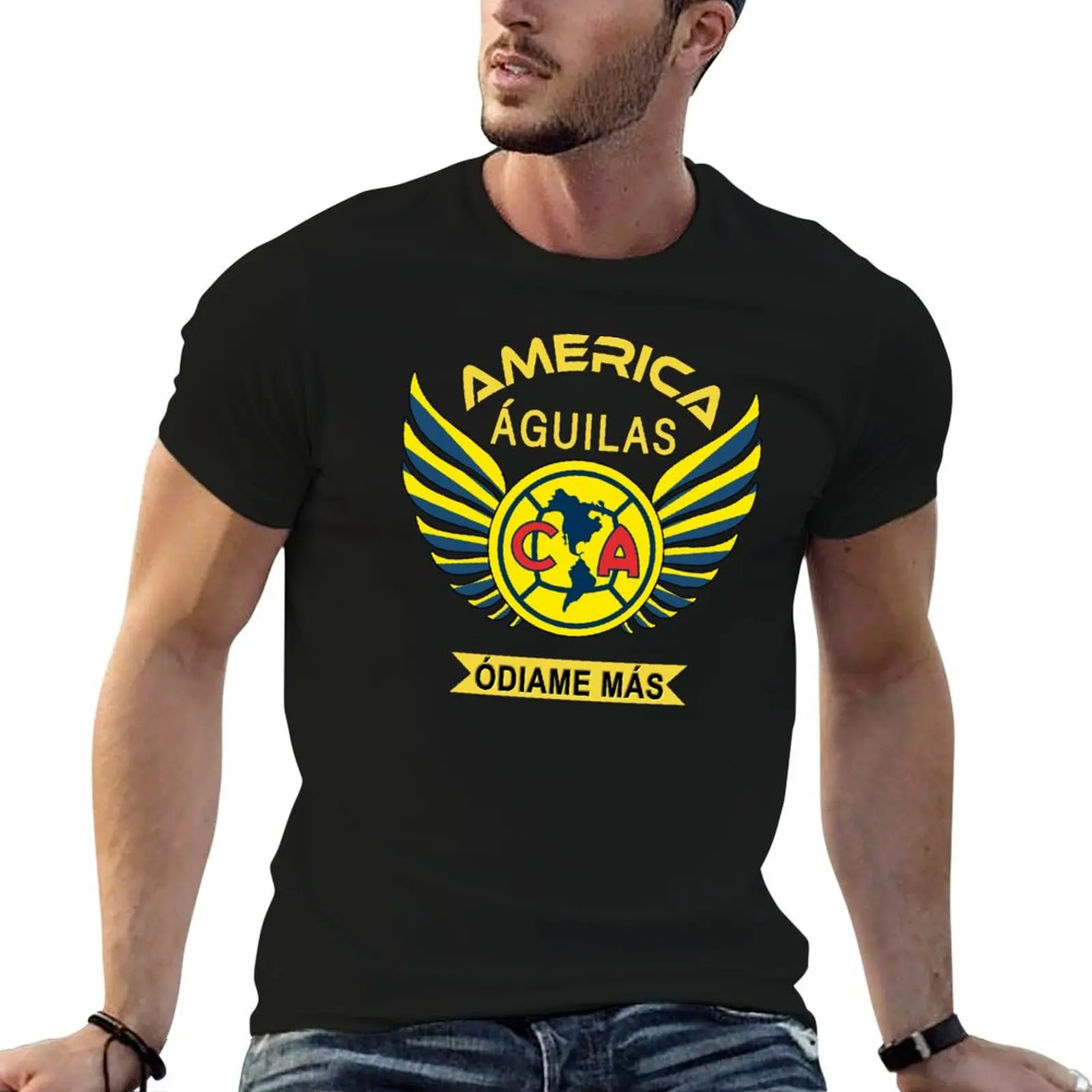 Camiseta de la Liga MX del Club América, Aguilas del América Odiame Más, Fútbol Mexicano, paquete de camisetas blancas para hombre