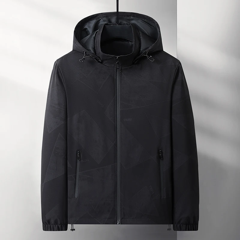 

Sport Running Hood Jacket Fashion Men Outdoor Windbreaker Leisure Spring Autumn Hiking Cardigan Waterproof Casual Windproof Coat