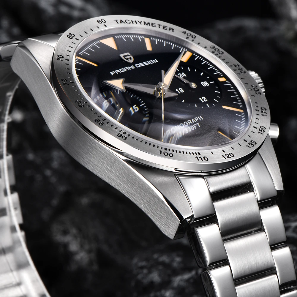 

2025 New PAGANI DESIGN Men Retro Arrow Watches Luxury Quartz Watch For Men Sport Waterproof Chronograph VK64 Sapphire glass