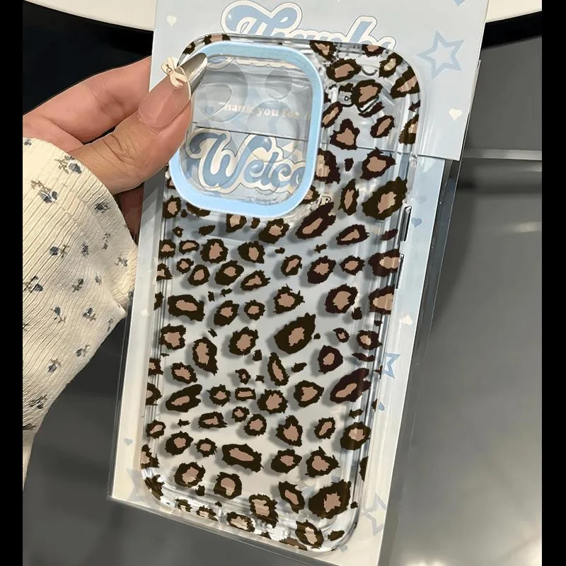 Leopard Print Clear Space Phone Case For Xiaomi Mi 10 10T 11 11Lite 12 12Lite 12T 13 14 Poco F4 F5 X4 X5 M45 Pro 5G Transparent