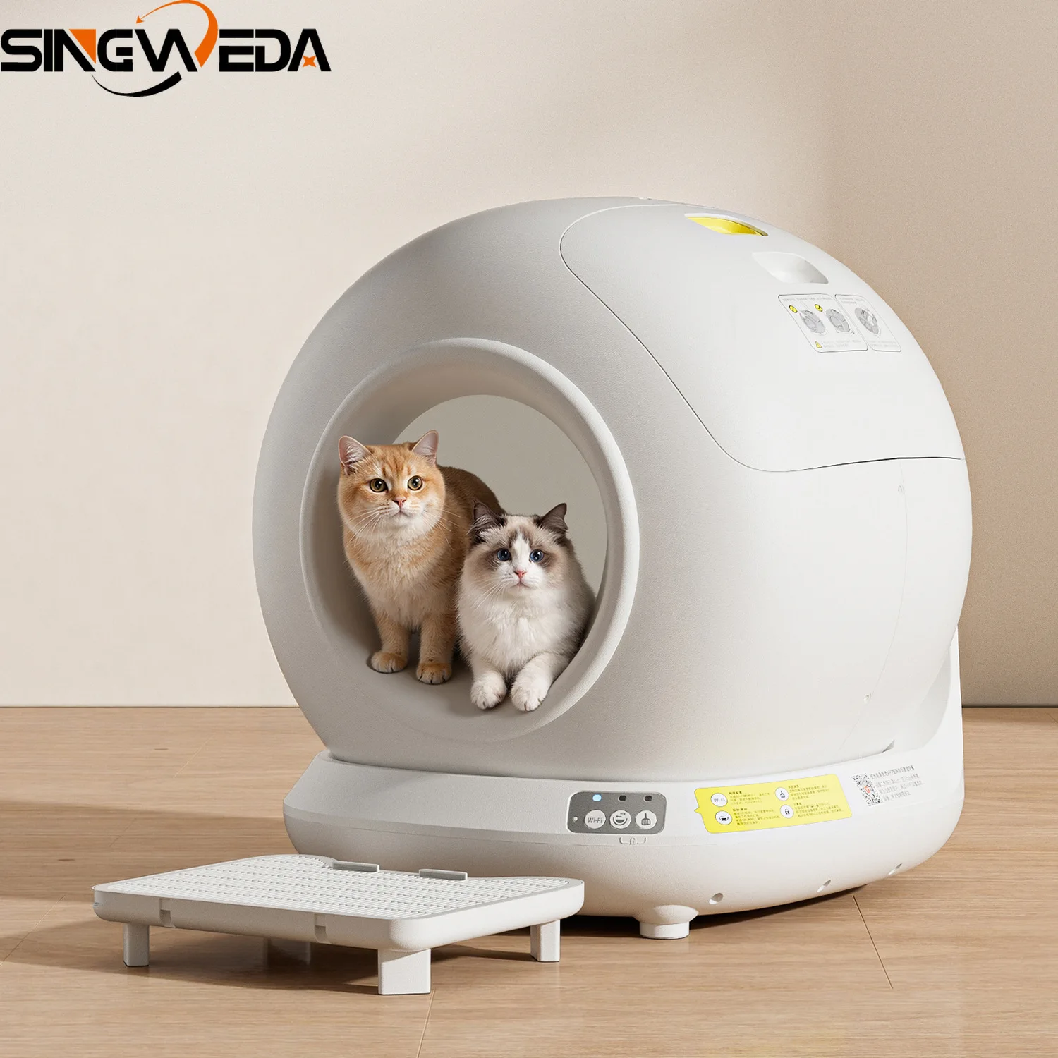 

78L Self Cleaning Cat Litter Box Fully Enclosed Automatic Cat Litter Box App Control Extra Large Space Smart Pet Toilet Tray NEW