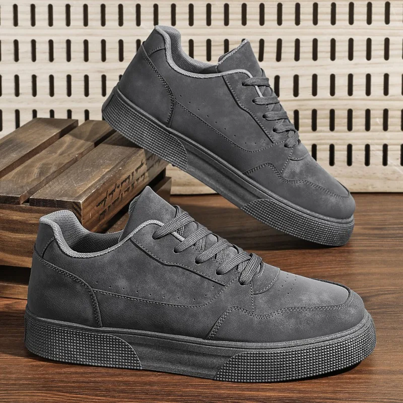 

Men Shoes Suede Lace Up Outdoor Running Shoe Plus Size Non Slip Wear Resistant Casual Shoe High Quality Comfortable Men Sneakers
