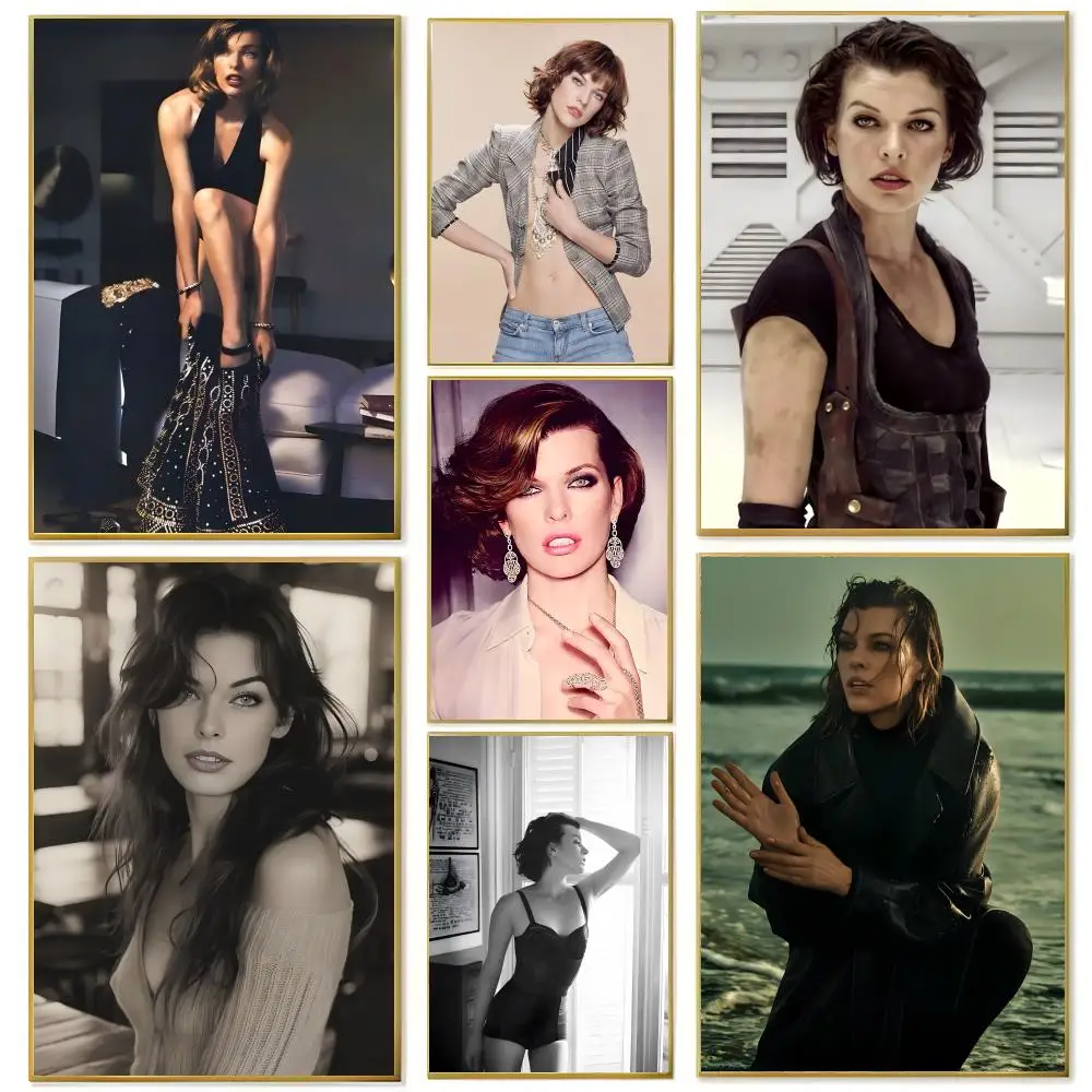 Pôster de arte de parede star-milla j-jovovich-h, adequado para sala de estar, quarto, bar, decoração de casa, presente
