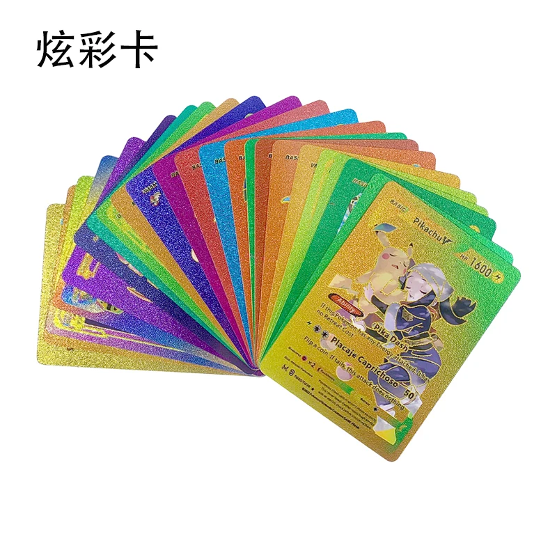 81-36 Pcs Carte Pokemon Tedesco Spagnolo Francese Inglese Vmax GX Carta di Energia Pikachu Rara Collezione Battle Trainer Ragazzi Regali Giocattoli