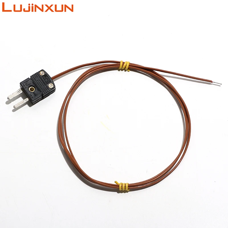 LUJINXUN SMPW Plug PTFE sensor TT-J-24-SLE High Temperature Thermocouple Probe  J Type PTFE Wire Length 0.5M-5M 1pc