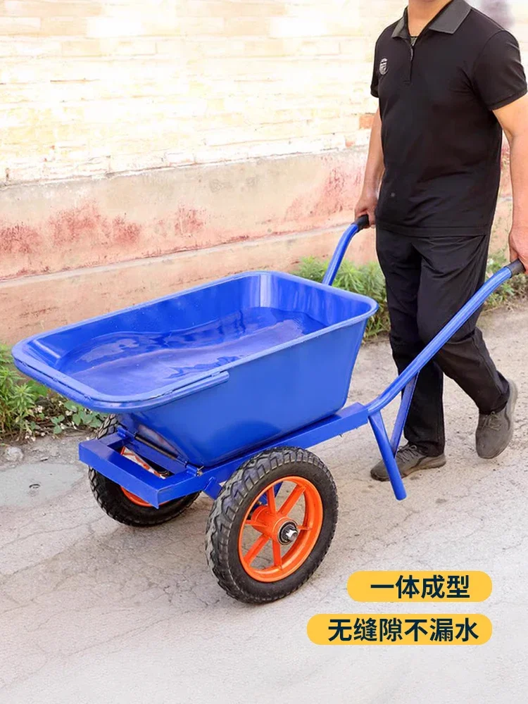 Thickened dump truck double wheel unicycle trolley agricultural construction site feed garden sand soil fertilizer dump truck