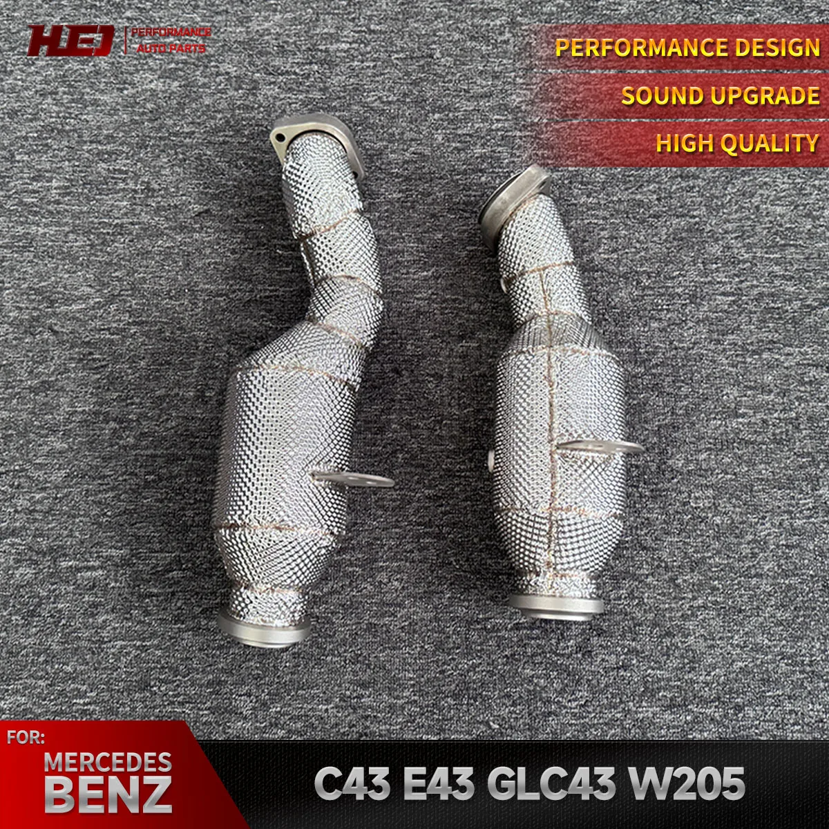 Stainless Steel Downpipe for Benz C43 E43 2016+ 3.0T W213 AMG Product Discount Factory Direct Sales