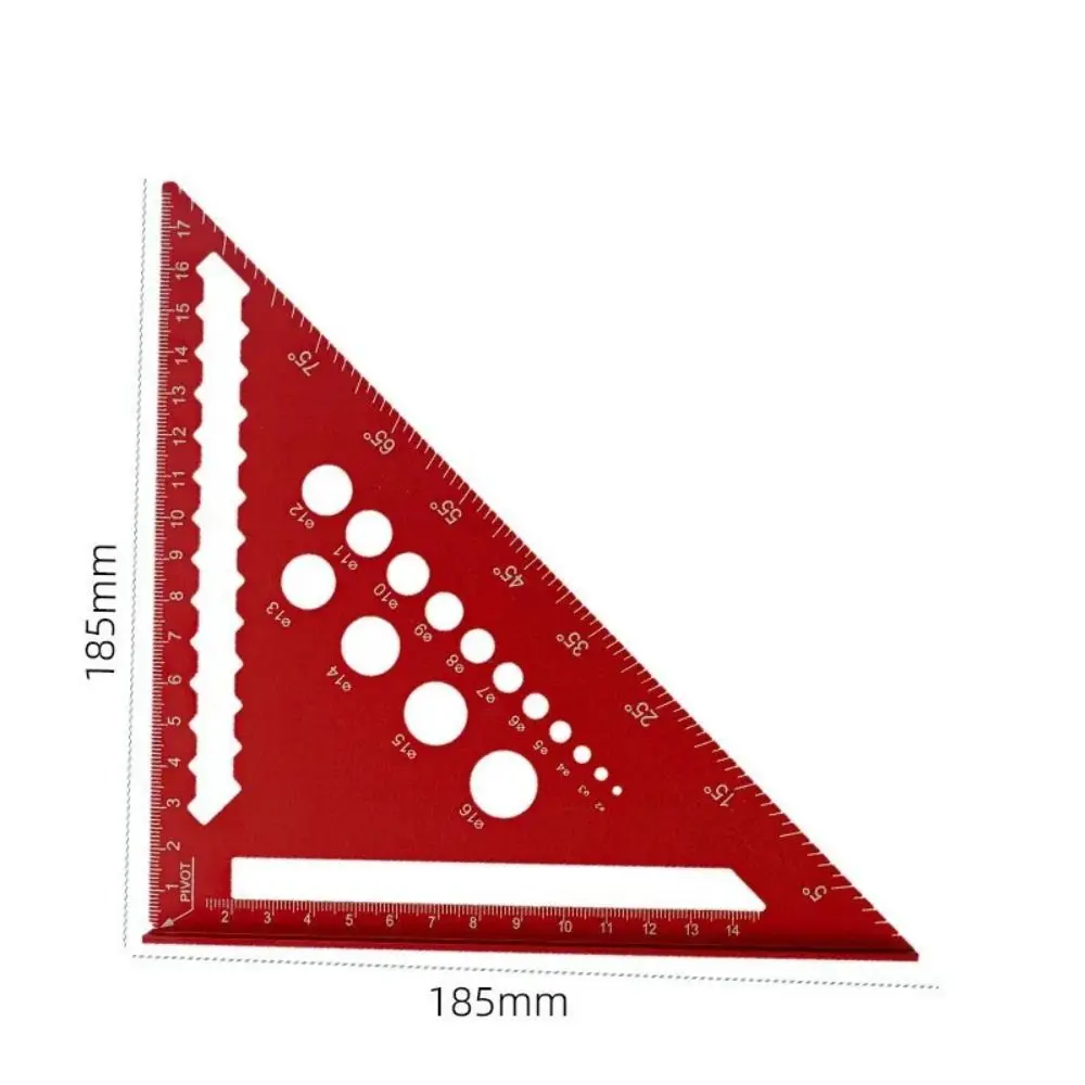 Angle Protractor Tri-Square Ruler High Precision Aluminum Alloy Framing Tools Gauge Metric and Imperial Marker Triangle Gauge